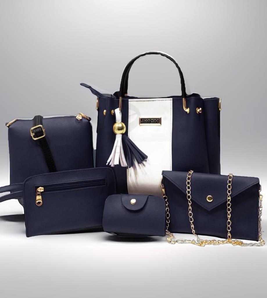 5 Pcs Jimmy Choo Soft Leather Bag Set