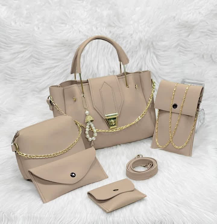 Hand bags for girls pack of 5 piece set with long strap