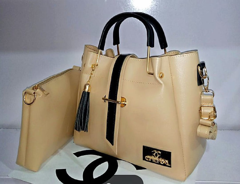 New Design 2023 Channel 2 Pieces Handbags With Long Carry Set For Girls
