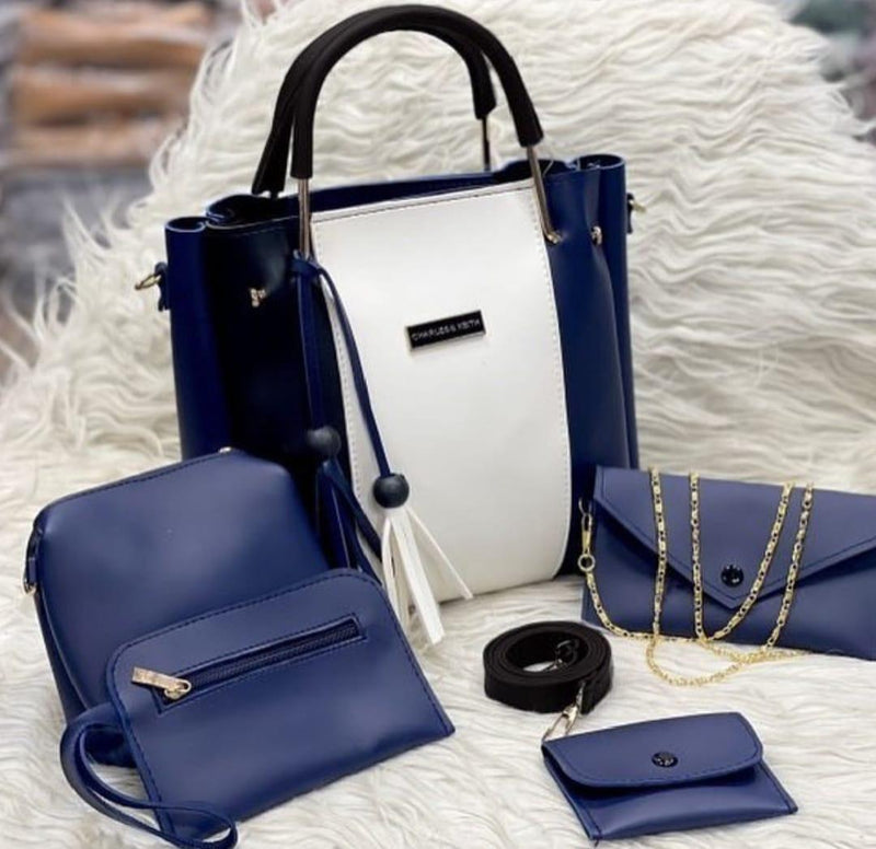 5 Pcs Jimmy Choo Bag Set 🎀 🔸 Good Quality 🔸 Small Pouches 🔸 Light Weight 🔸 Material : Soft Leather
