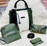 5 Pcs Jimmy Choo Bag Set 🎀 🔸 Good Quality 🔸 Small Pouches 🔸 Light Weight 🔸 Material : Soft Leather