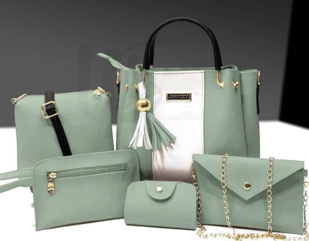 5 Pcs Jimmy Choo Soft Leather Bag Set