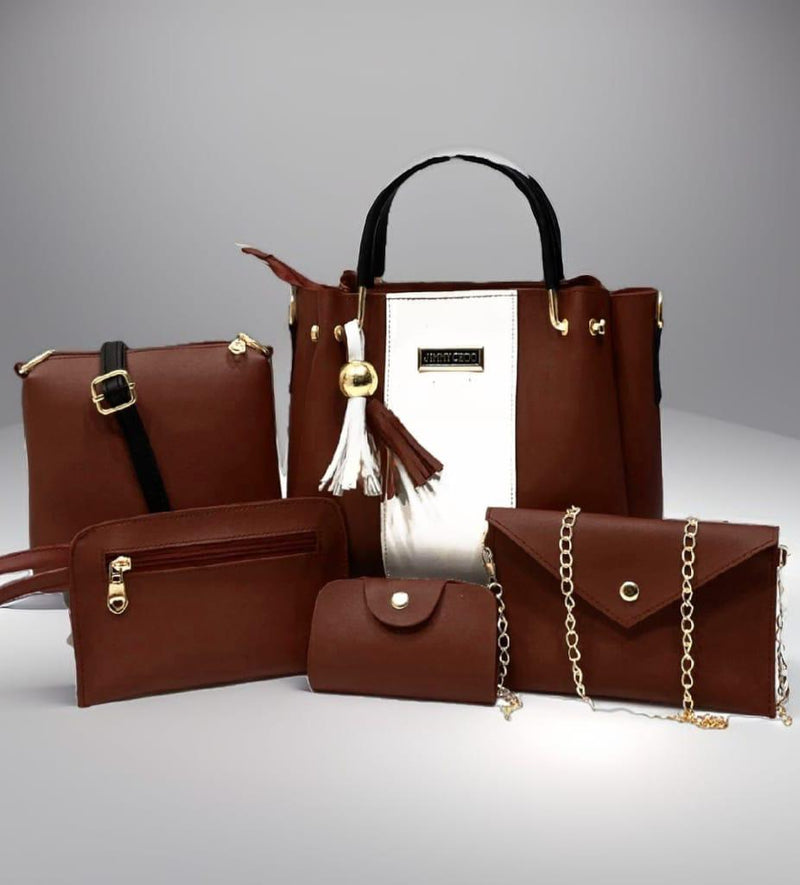 5 Pcs Jimmy Choo Bag Set 🎀 🔸 Good Quality 🔸 Small Pouches 🔸 Light Weight 🔸 Material : Soft Leather