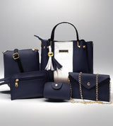 5 Pcs Jimmy Choo Bag Set 🎀 🔸 Good Quality 🔸 Small Pouches 🔸 Light Weight 🔸 Material : Soft Leather