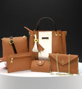5 Pcs Jimmy Choo Bag Set 🎀 🔸 Good Quality 🔸 Small Pouches 🔸 Light Weight 🔸 Material : Soft Leather