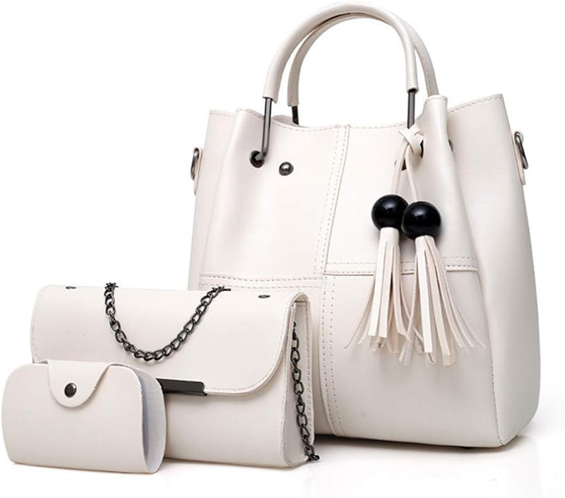 Fashion Single Shoulder Hand Messenger Bag Women's Three Piece Set Of Tassel Bags