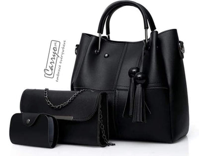 Women's 3-Piece Tassel Shoulder & Messenger Bag Set