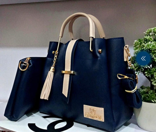 New Design 2023 Channel 2 Pieces Handbags With Long Carry Set For Girls