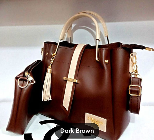 New Design 2023 Channel 2 Pieces Handbags With Long Carry Set For Girls