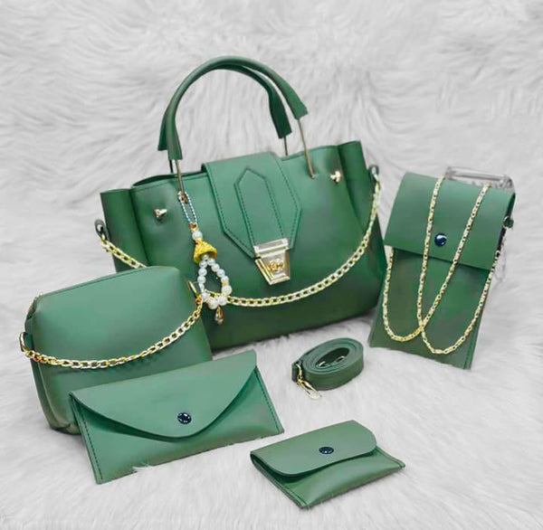 Hand bags for girls pack of 5 piece set with long strap