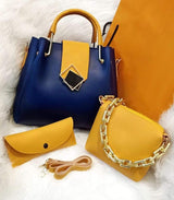 Hand bags for girls pack of 3 and 4 piece set with long strap and Stylish Chains and Keychain